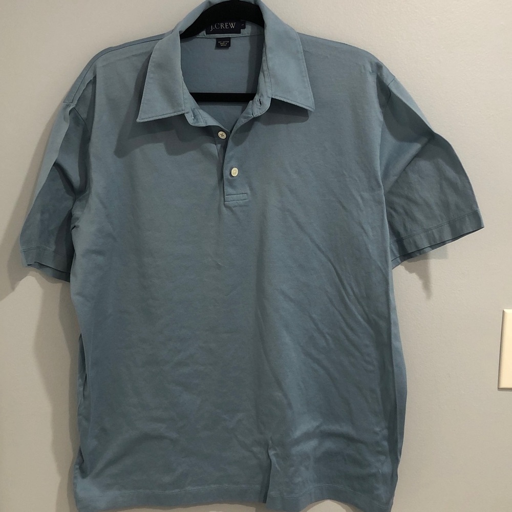 J. Crew Blue Polo Shirt Men’s Size L 100% Cotton
